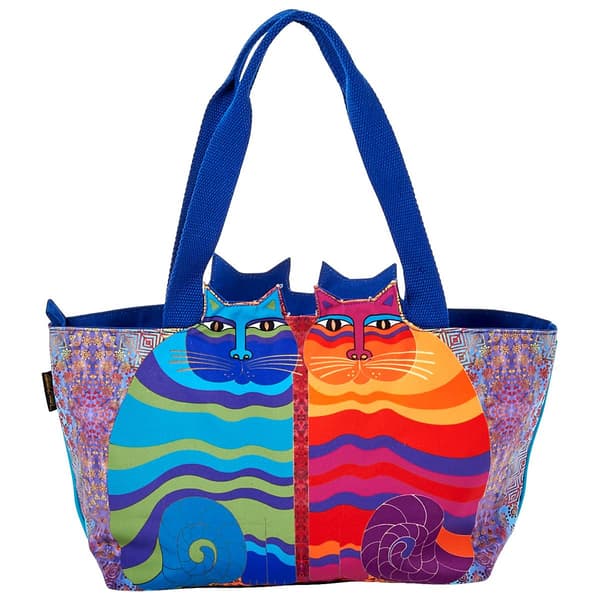 Laurel Burch Colorful Cats Tote - image 