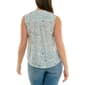 Womens Zac & Rachel Sleeveless Tie Front Abstract Floral Blouse - image 2