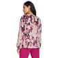 Womens Calvin Klein Long Sleeve Floral Pleated Blouse - image 2