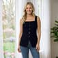 Womens Nicole Miller Square Neck Button Front Solid Vest - image 1