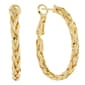 14kt. Gold Over Brass 30mm Braided Hoop Earrings - image 1