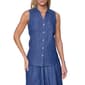 Womens Nautica Short Sleeve Button Front Chambray Shirt - image 1