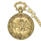 Mens Gold Alloy Engraved Horses Pocket Watch - 37749 - image 1