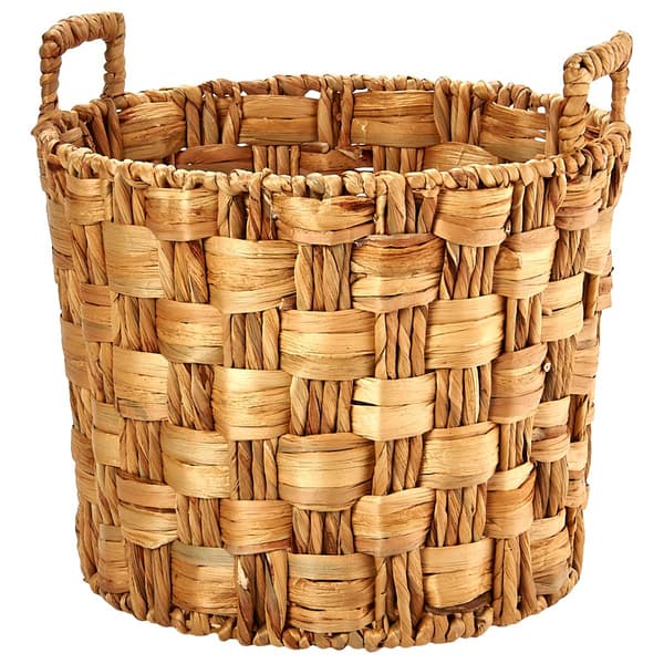 Baum Brothers Medium Twist+Flat Weave Water Hyacinth Round Basket - image 