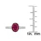 Sterling Silver Ring w/ Created Ruby & White Topaz Gemstones - image 5