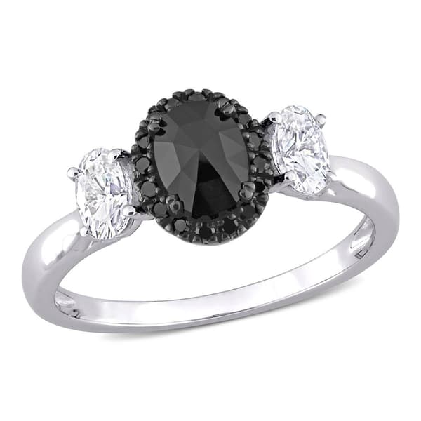 Diamond Classics&#40;tm&#41; 10kt. White Gold Created Moissanite Ring