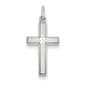 Gold Classics(tm) White Gold Diamond Cut Cross - image 1