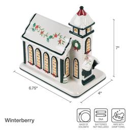Pfaltzgraff® Winterberry Village Church with LED Light