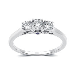 Nova Star&#40;R&#41; Lab Grown Diamond & Sapphire Cathedral Bridal Ring