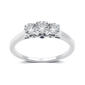 Nova Star&#40;R&#41; Lab Grown Diamond & Sapphire Cathedral Bridal Ring - image 1