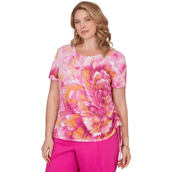 Plus Size Ruby Rd. Hothouse Florals Watercolor Floral Blouse