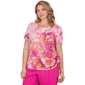 Plus Size Ruby Rd. Hothouse Florals Watercolor Floral Blouse - image 3