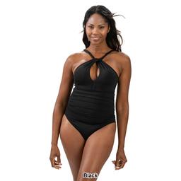 Womens Dolfin® Aquashape Solid Contemporary One Piece Swimsuit