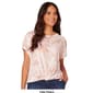 Womens Democracy Short Sleeve Marble Twist Hem Tee - image 4