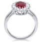 Nova Star® Oval Lab Grown Ruby w/ 1/2ctw. Lab Grown Diamond Ring - image 4