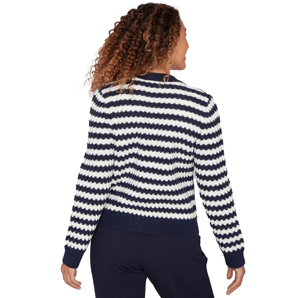 Womens Emaline Golden Nautica Zig Zag Button Front Cardigan