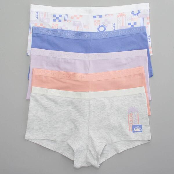 Womens Roxy 5pk. Cotton Boyleg Panties RX7919-5PKH - image 