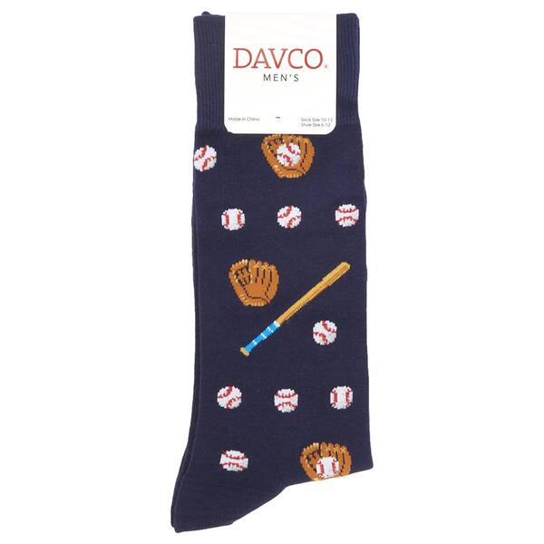Mens Davco Baseball Crew Socks - image 
