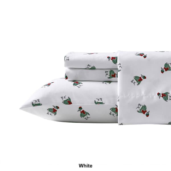 Nautica Penguin Toss Flannel Sheet Set