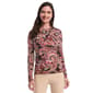 Womens Rafaella(R) Crew Neck Long Sleeve Paisley Blouse - image 1
