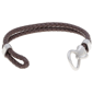 Mens Lynx Stainless Steel & Leather Bracelet - image 2