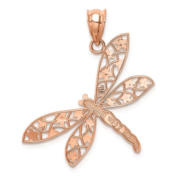 Gold Classics&#8482; 14kt. Rose Gold Polished Dragonfly Pendant