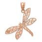 Gold Classics&#8482; 14kt. Rose Gold Polished Dragonfly Pendant - image 3