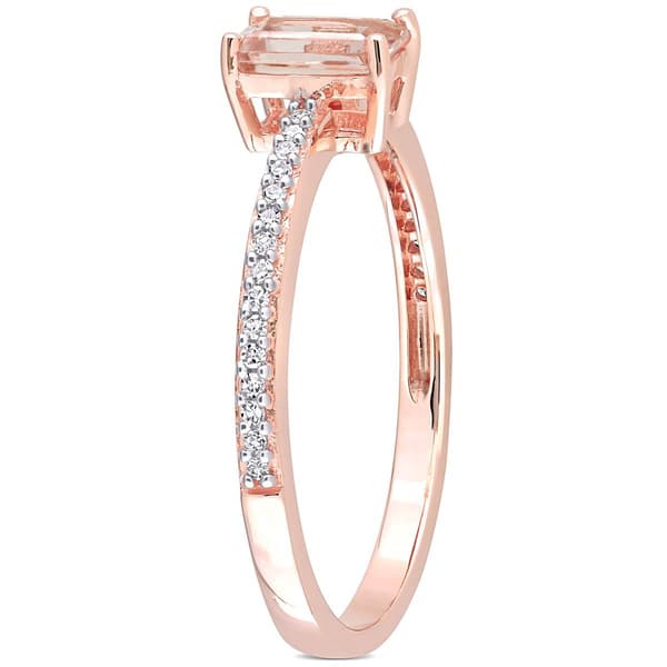 Gemstone Classics&#8482; 10kt. Rose Gold Morganite Promise Ring