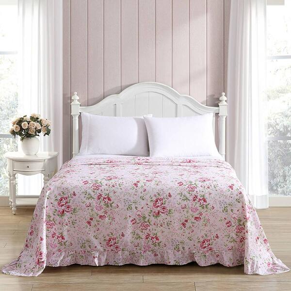 Shabby Chic Plisse Romantic Rose Bedspread - image 