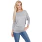 Womens White Mark Banded Dolman Center Marled Top - image 1