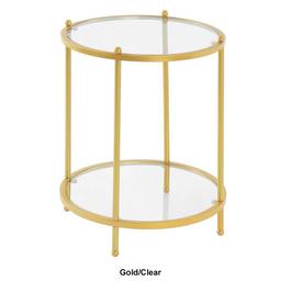 Convenience Concepts Royal Crest 2 Tier Round Glass End Table
