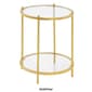 Convenience Concepts Royal Crest 2 Tier Round Glass End Table - image 5