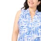 Plus Size MSK Sleeveless Abstract Split Neck Tier Midi Dress - image 5