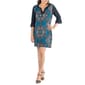 Womens 24/7 Comfort Apparel Loose Fit Elbow Sleeve A-Line Dress - image 1