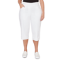 Plus Size Alfred Dunner Port Side Pearl Denim Super Stretch Capri - image 1