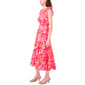 Petite MSK Flutter Sleeve V-Neck Tier Floral Midi Dress - image 3