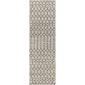 HomeRoots Light Grey & Black Trellis Indoor Outdoor Runner Rug - image 2