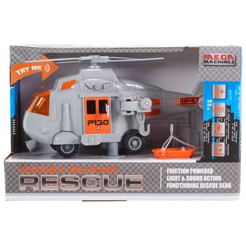 Mega Machines Coast Guard Rescue Friction 1:27 Helicopter - Boscov's