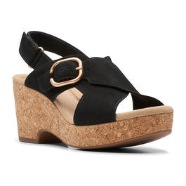 Womens Clarks Giselle Dove Wedge Sandals