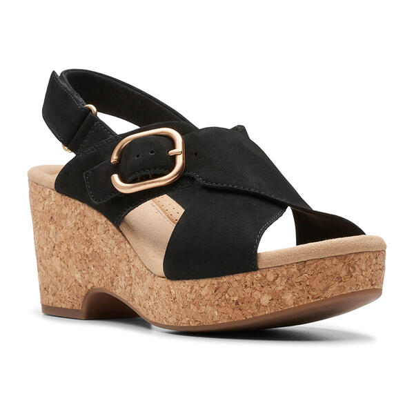 Womens Clarks Giselle Dove Wedge Sandals - image 