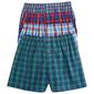 Mens Fruit Of The Loom 4pk. Assorted Plaid Woven Boxers - image 1