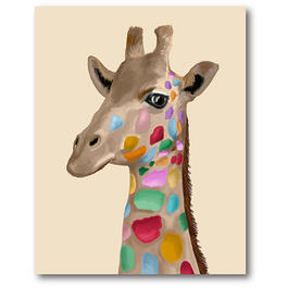 Courtside Market Multicolored Giraffe Canvas Art