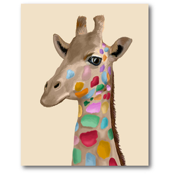 Courtside Market Multicolored Giraffe Canvas Art - image 
