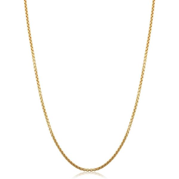 Gold Classics(tm) 14kt. Gold Filled 18in. Round Box Necklace - image 