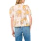 Womens Cece Short Sleeve Double Tie Front Floral Blouse - image 4