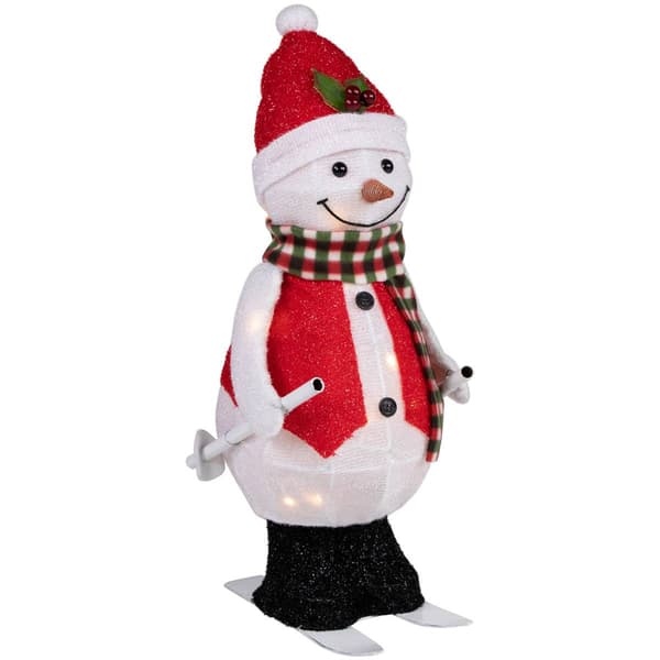 Northlight Seasonal 24in. LED Animated Skiing Snowman Figurine