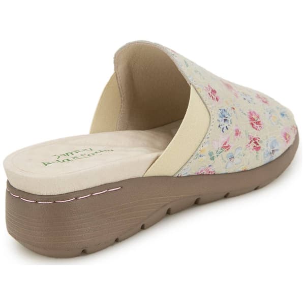 Womens Jambu Queens Floral Wedge Slide Sandals