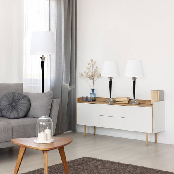 Lalia Home Perennial Modern Sonoma 3pc. Metal Lamp Set