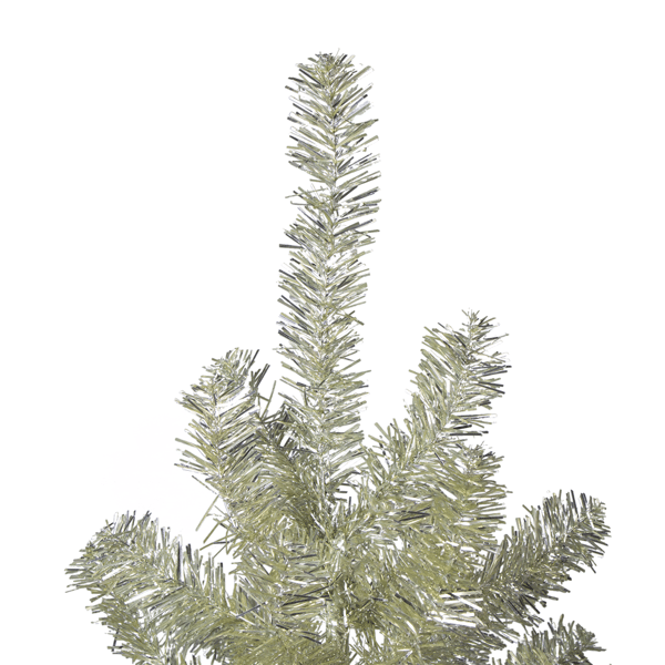 Northlight 4.5ft. Metallic Platinum Tinsel Christmas Tree