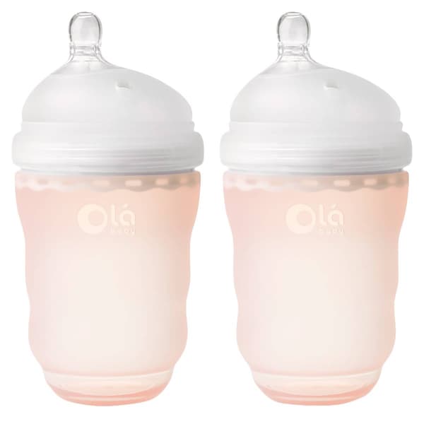 Olababy 2pk. 8oz. GentleBottle Bottles - Coral - image 